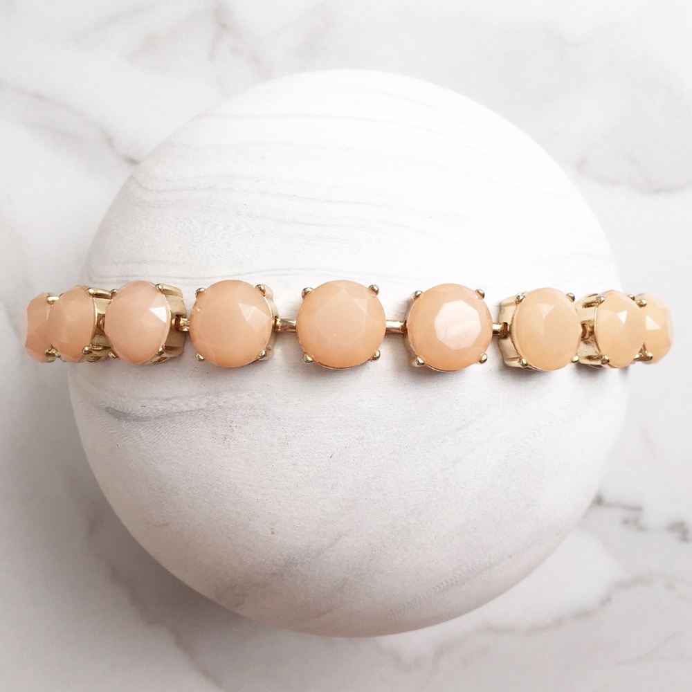 J. Crew peach jewel bracelet
